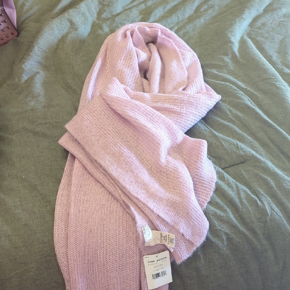 Free People Soft Pink Knit Scarf